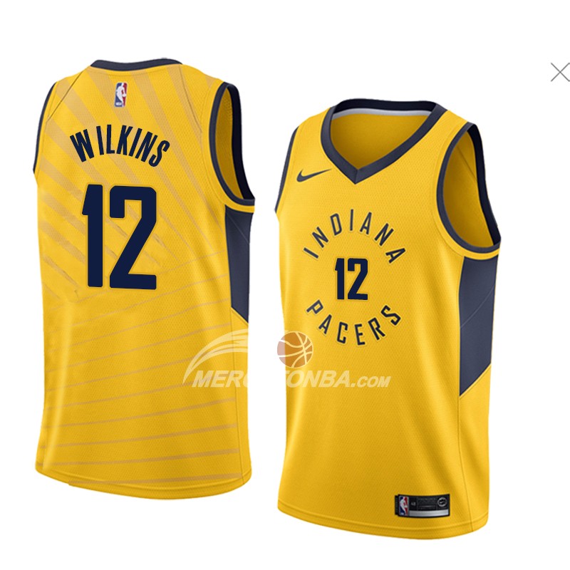 Maglia Indiana Pacers Damien Wilkins Statement 2018 Giallo